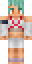 Teal Beach Girl Minecraft skin