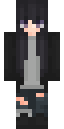Emo Black Hair Girl Minecraft skin