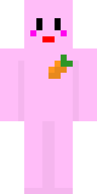 Pink Carrot Blob Minecraft skin
