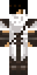 White Hooded Assassin Minecraft skin