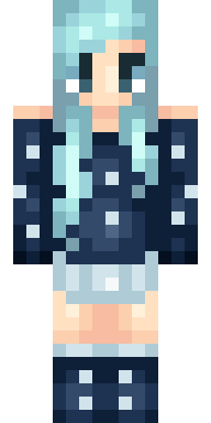 Frost Blue Anime Girl Minecraft skin