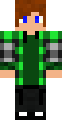 Green Hoodie Gamer Minecraft skin