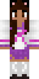 Cat Ear Purple Minecraft skin