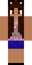 Cat Ear Brunette Minecraft skin
