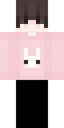Pink Bunny Hoodie Minecraft skin