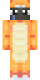 Orange Dino Onesie Minecraft skin