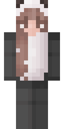 Cozy Fur Hoodie Girl Minecraft skin