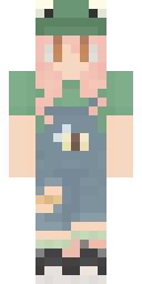 Cozy Overalls Girl Minecraft skin