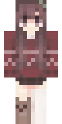 Cozy Knit Brunette Minecraft skin