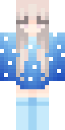 Frost Ice Anime Girl Minecraft skin