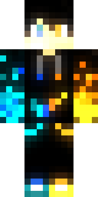 Elemental Fire Frost Minecraft skin