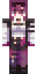 Pink Anime Warrior Minecraft skin