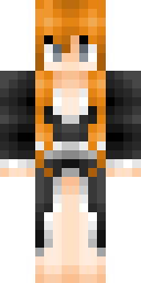 Orange Anime Schoolgirl Minecraft skin