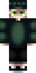 Emerald Hooded Wanderer Minecraft skin