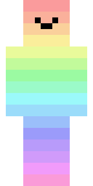 Rainbow Gradient Blob Minecraft skin