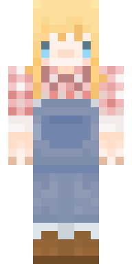 Blonde Overall Girl Minecraft skin