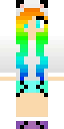 Rainbow Winter Sprite Minecraft skin
