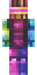 Neon Glitch Wizard Minecraft skin