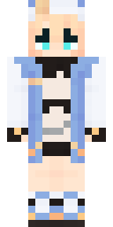 Blue Bunny Girl Minecraft skin