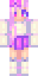 Pastel Bunny Girl Minecraft skin