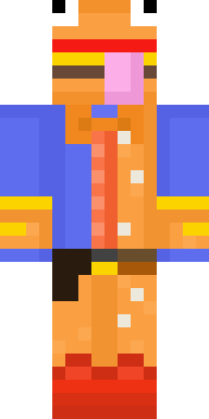 Orange Firework Jester Minecraft skin
