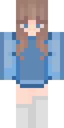 Cozy Blue Sweater Minecraft skin
