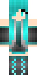 Aqua Leggings Girl Minecraft skin