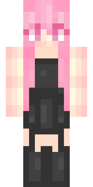 Pink Hair Goth Girl Minecraft skin