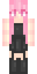 Pink Hair Goth Girl Minecraft skin