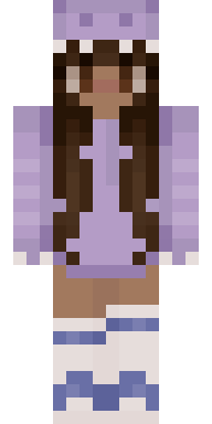 Cozy Purple Sweater Girl Minecraft skin