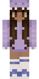 Cozy Purple Sweater Girl Minecraft skin