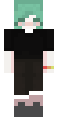 Green Hair Slacker Minecraft skin