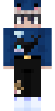 Blue Hood Cat Minecraft skin