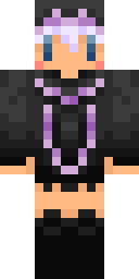 Purple Punk Girl Minecraft skin