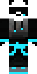 Cyan Tech Hood Minecraft skin