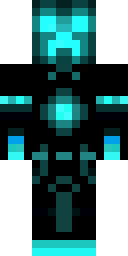 Neon Cyber Sentinel Minecraft skin