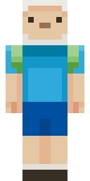 Aqua Casual Explorer Minecraft skin