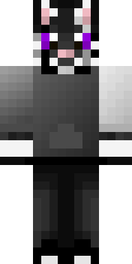 Monochrome Bunny Hood Minecraft skin