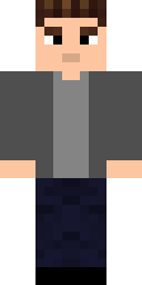 Gray Hooded Loner Minecraft skin