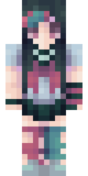 Teal Punk Sprite Minecraft skin