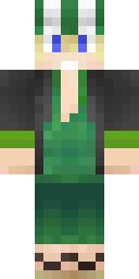 Emerald Sprite Warden Minecraft skin