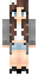 Brunette Denim Cutie Minecraft skin