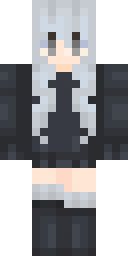 Silver Shadow Girl Minecraft skin