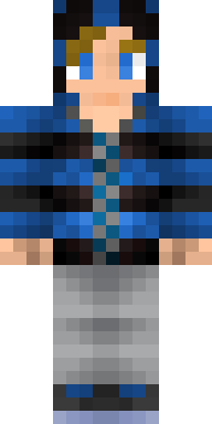 Azure Anime Scholar Minecraft skin