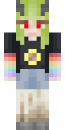 Lime Rainbow Girl Minecraft skin