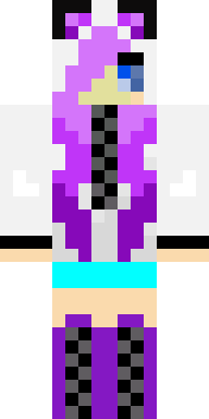 Violet Neon Diva Minecraft skin