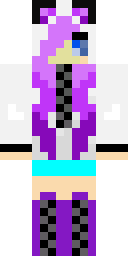 Violet Neon Diva Minecraft skin