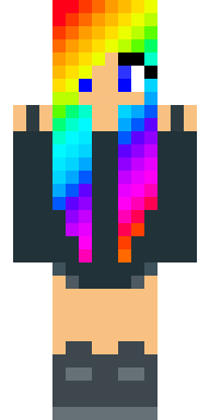 Rainbow Mane Wanderer Minecraft skin