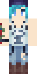 Azure Locks Wanderer Minecraft skin
