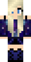 Blonde Purple Jacket Minecraft skin
